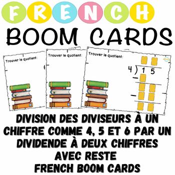Preview of Division des diviseurs à un chiffre avec un dividende à deux chiffres French BC