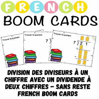 Preview of Division des diviseurs à un chiffre avec un dividende à deux chiffres French BC