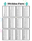Division facts! 1-12 tables