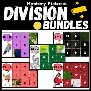 Preview of Division from 2 to 9 Mystery Pictures Bundle Boom Learning