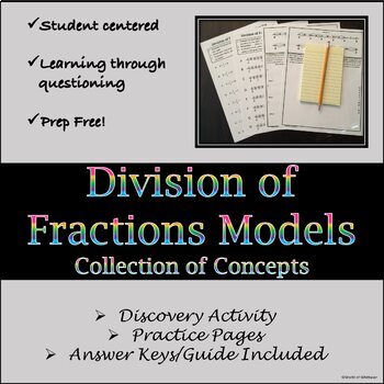 Preview of Division of Fractions Models:  Collection of Concepts