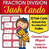 Fraction Division Task Cards and Poster Set - Dividing Fractions
