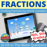 Division of a Fraction by a Whole Number Boom Cards