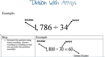 Preview of Division with Arrays