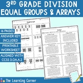 Division with Arrays and Equal Groups Worksheet