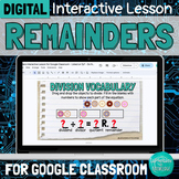 Division with Remainders Vocabulary Interactive Digital Lesson