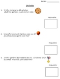 Division word problems- SPANISH