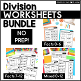 Divison Math Worksheets Bundle | No PREP Math Activities