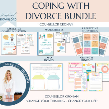 Preview of Divorce Coping strategies for kids. Parent separation. Separation anxiety