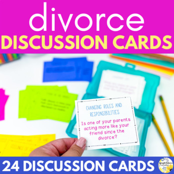 Preview of Divorce Discussion Cards Counseling Activity