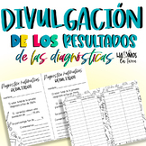 Divulgación de los resultados de las diagnósticas  y pruebas