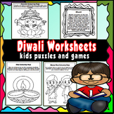 Diwali Activities: Diwali Worksheets .kids puzzles and games