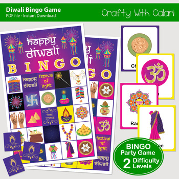 Diwali Bingo & Memory Game, Indian Holiday Bingo Game Printable | TPT