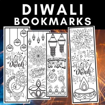 Preview of Diwali Bookmarks | Celebrations | Happy Diwali | Color | Create your own