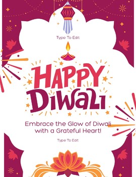 Preview of Diwali Celebration Festival  (4) Flyers - Customize your Flyer -Ready to Edit!