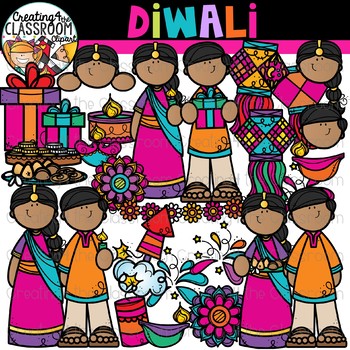 people celebrating diwali clipart holidays