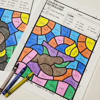 Diwali Coloring Pages Math Activity Multiplication Facts Color By Number