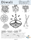 Diwali Coloring Sheet