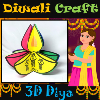 Preview of Diwali Craft - Diwali 3D DIYA/ LAMP - Holidays around the world activities