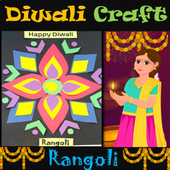 Preview of Diwali Craft - Diwali Rangoli Craft - Holidays around the world activities