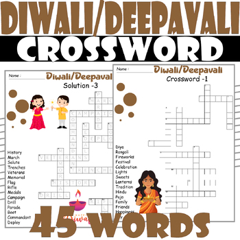 Diwali/Deepavali Crossword Puzzle All About Diwali/Deepavali Puzzle