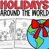 Holidays Around the World Coloring Pages and Writing | Diw