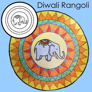 Preview of Diwali Craft – Make a Rangoli Pattern - Art Activity