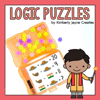 Preview of Diwali Math Activities Logic Puzzles 2nd Grade Enrichment