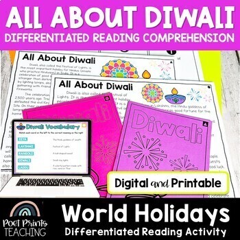 Preview of Diwali Nonfiction Reading Activity | Festival of Lights