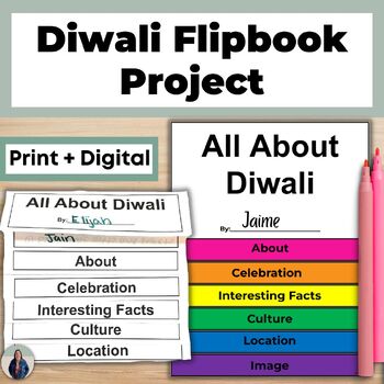 Preview of Diwali Project Celebrate Holidays Around the World Research Project Flipbook