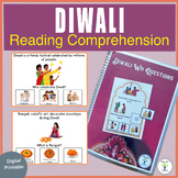 Diwali Reading Comprehension Adapted Book and Boom Cards