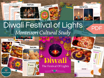 Preview of Diwali The Festival of Lights Montessori Cultural Holiday Study Kids Activities