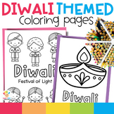 Diwali Themed Coloring Pages | Multiple Coloring Sheets