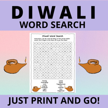 Preview of Diwali Word Search