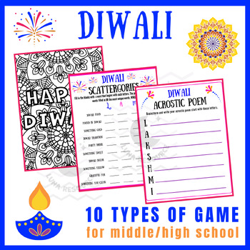 Preview of Diwali Fun independent reading Activities Unit Sub Plans crafts early finishers