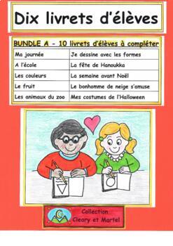 Preview of Dix livrets d'élève - BUNDLE A - Workbooklets to complete - French-