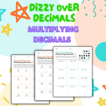 Preview of Dizzy Over Decimals: Multiplying Decimals