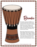 Djembe Drum Mini-Poster And Coloring Page