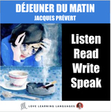 French Poetry Lesson -  Déjeuner du Matin - Poème - Jacque