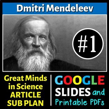 Preview of Dmitri Mendeleev - Science Article/Sub Plan #1 | Printable & Distance Learning