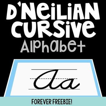 Preview of D'nealian Cursive Handwriting Alphabet Cards