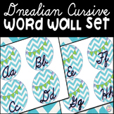 Dnealian Cursive Word Wall Labels