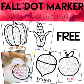 Preview of Dot Marker Fall Activity Sheets *FREEBIE*