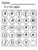 Do-A-Dot Maze worksheets- capital/lowercase letters and nu