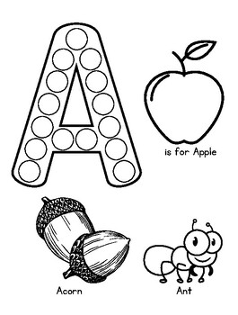 Do-a-dot Printable's- Abc’s & 0-12 Worksheets By Nicole Yvette 