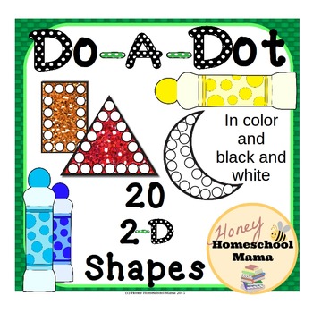 Preview of Do-A-Dot, Shapes Set 1, Use a Bingo Marker to Learn Lots of Shapes