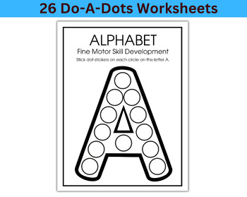 Preview of Do-A-Dots Worksheets, Pre K Worksheets abc activity page Tracing Worksheets