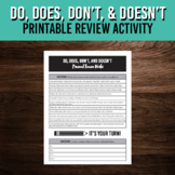 Do, Does, Don't, Doesn't Practice Activities | Printable W