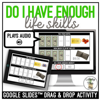Preview of Do I Have Enough? Drag & Drop Google Slides Activity