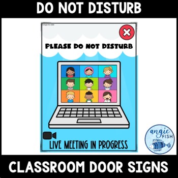Preview of Do Not Disturb Sign for Virtual Meetings | Distance Learning Sign